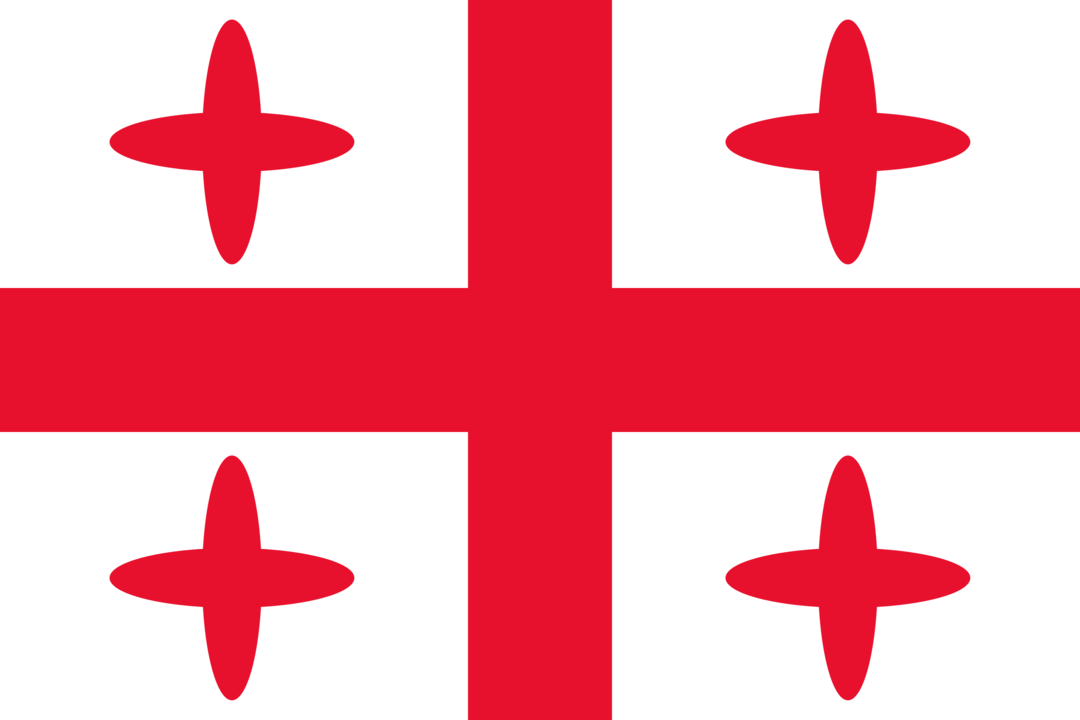Georgia flag with rounded corners