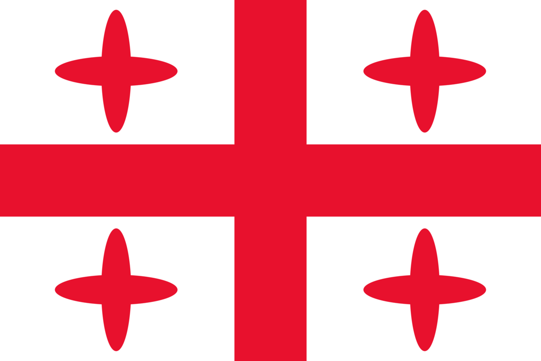 Georgia flag with rounded corners