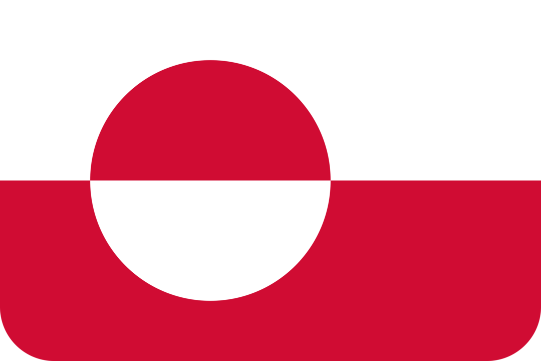 Greenland flag with rounded corners