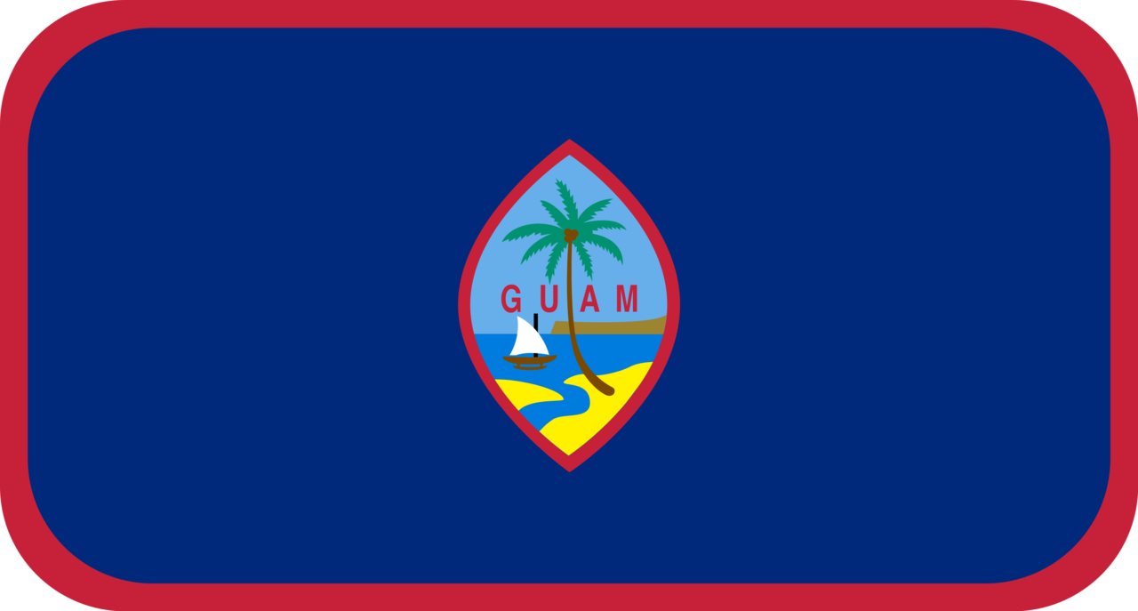 Guam flag with rounded corners