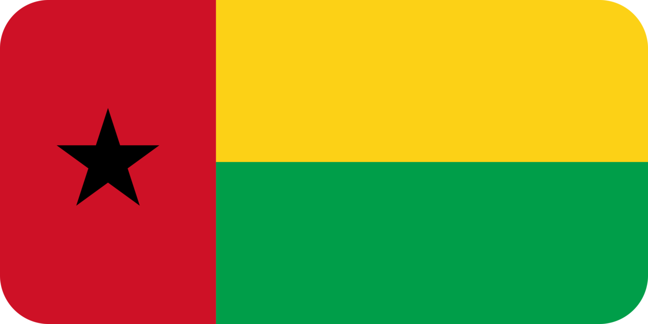 Guinea-Bissau flag with rounded corners