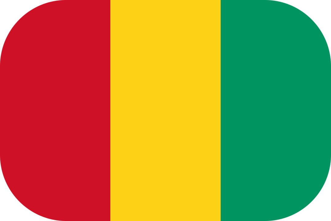 Guinea flag with rounded corners