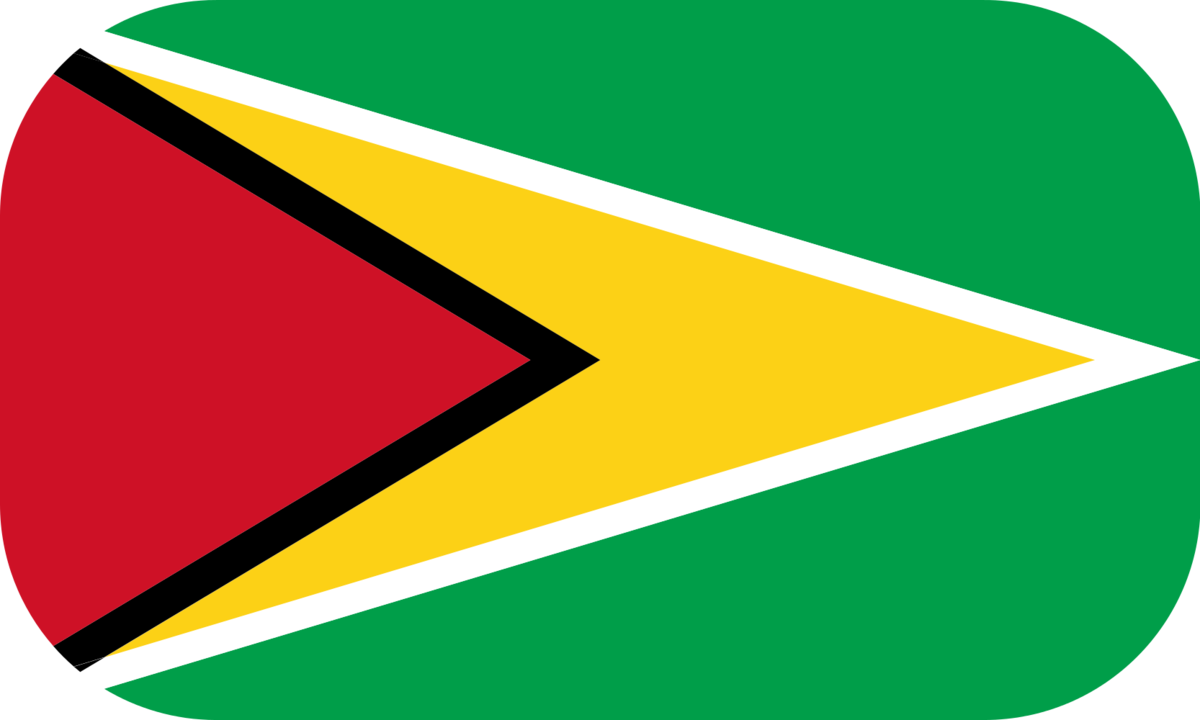 Guyana flag with rounded corners
