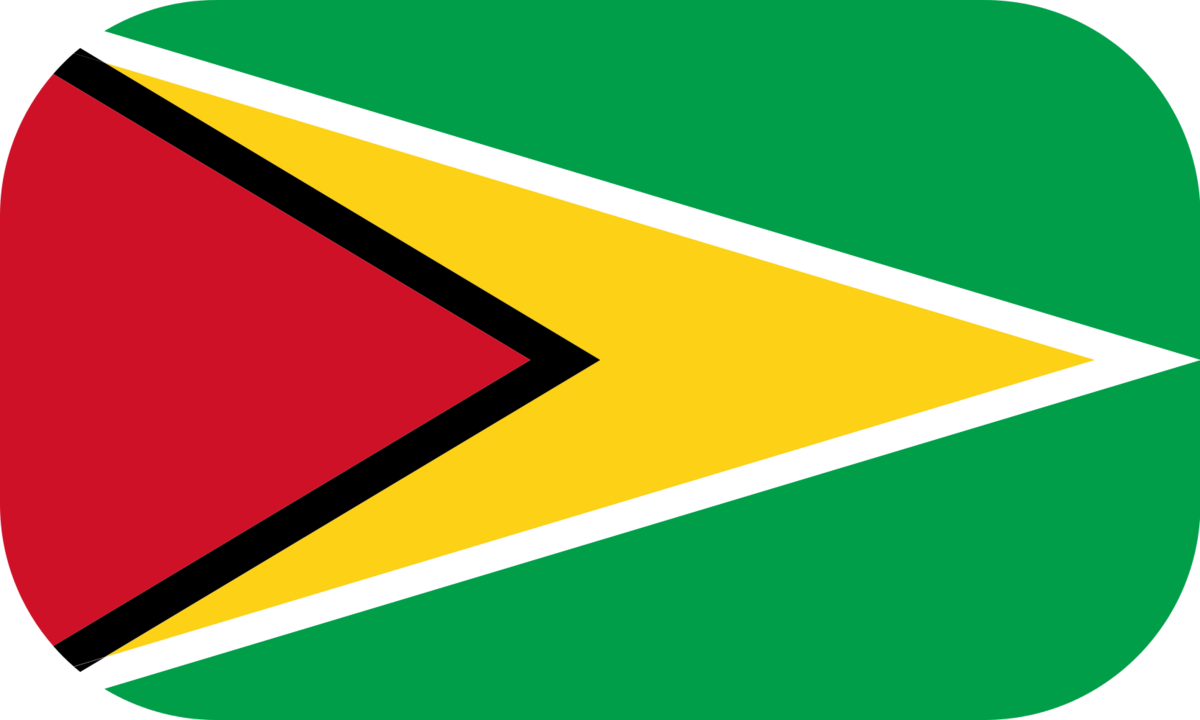 Guyana flag with rounded corners