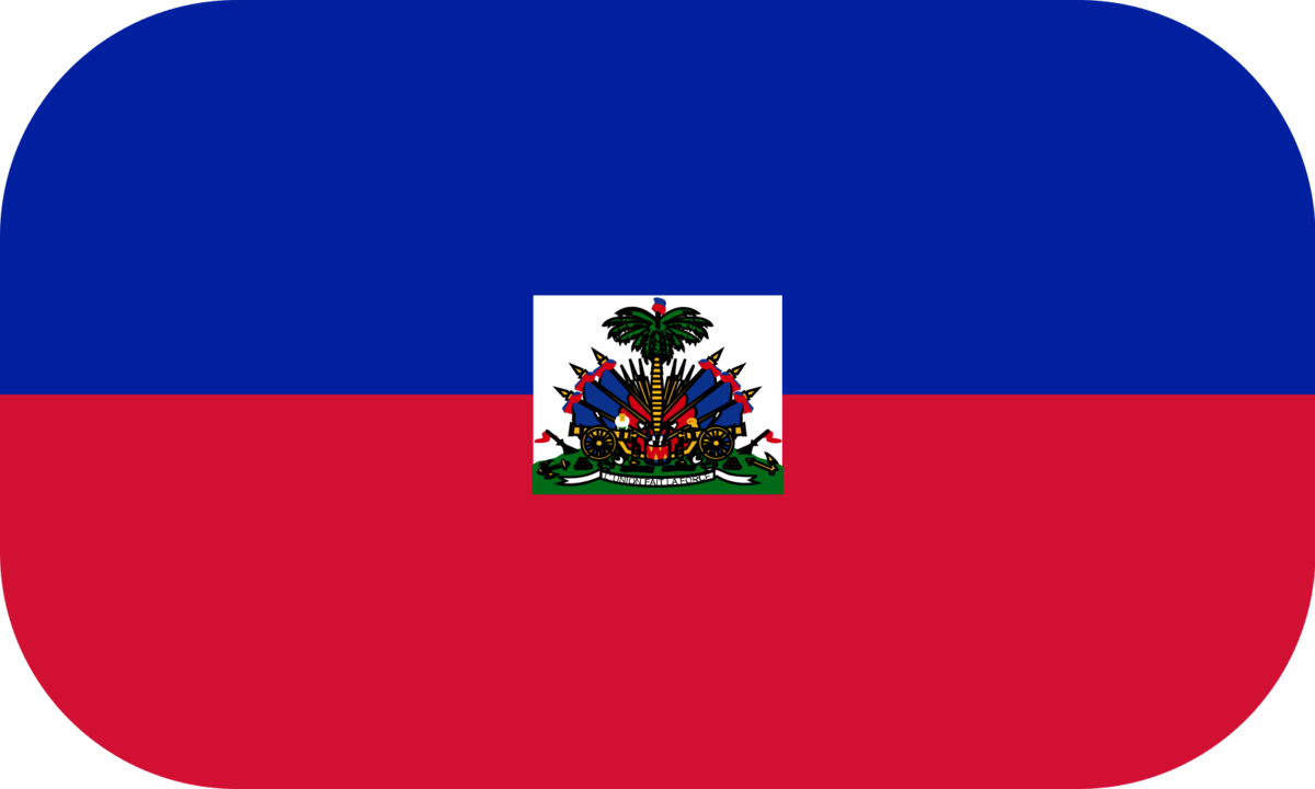 Haiti flag with rounded corners