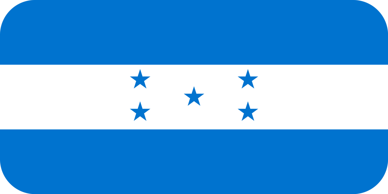 Honduras flag with rounded corners