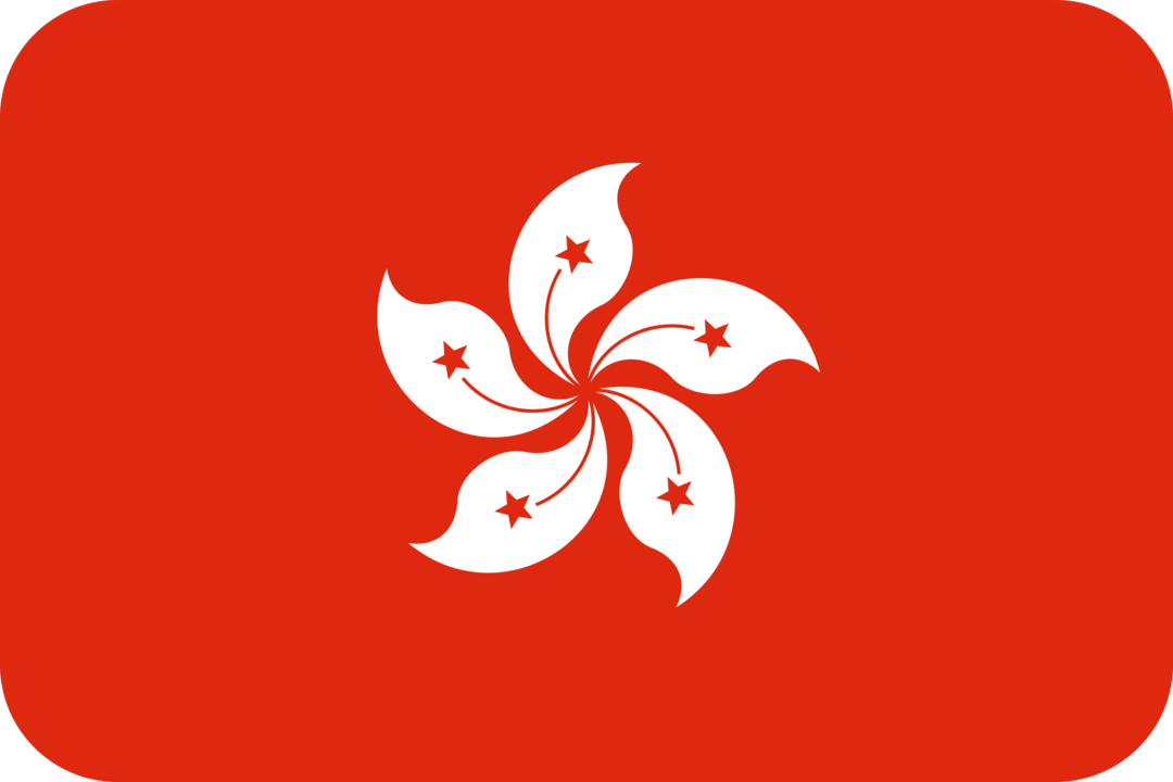 Hong Kong flag with rounded corners