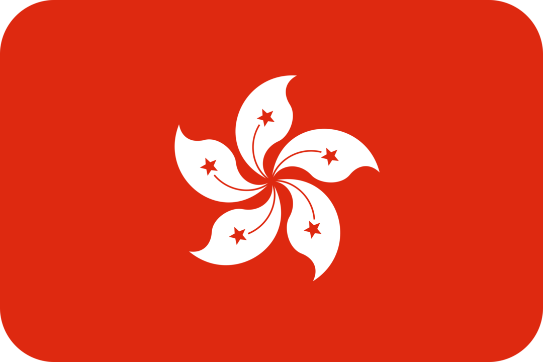 Hong Kong flag with rounded corners