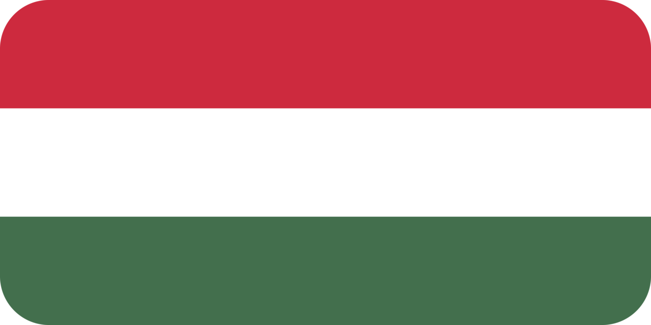 Hungary flag with rounded corners