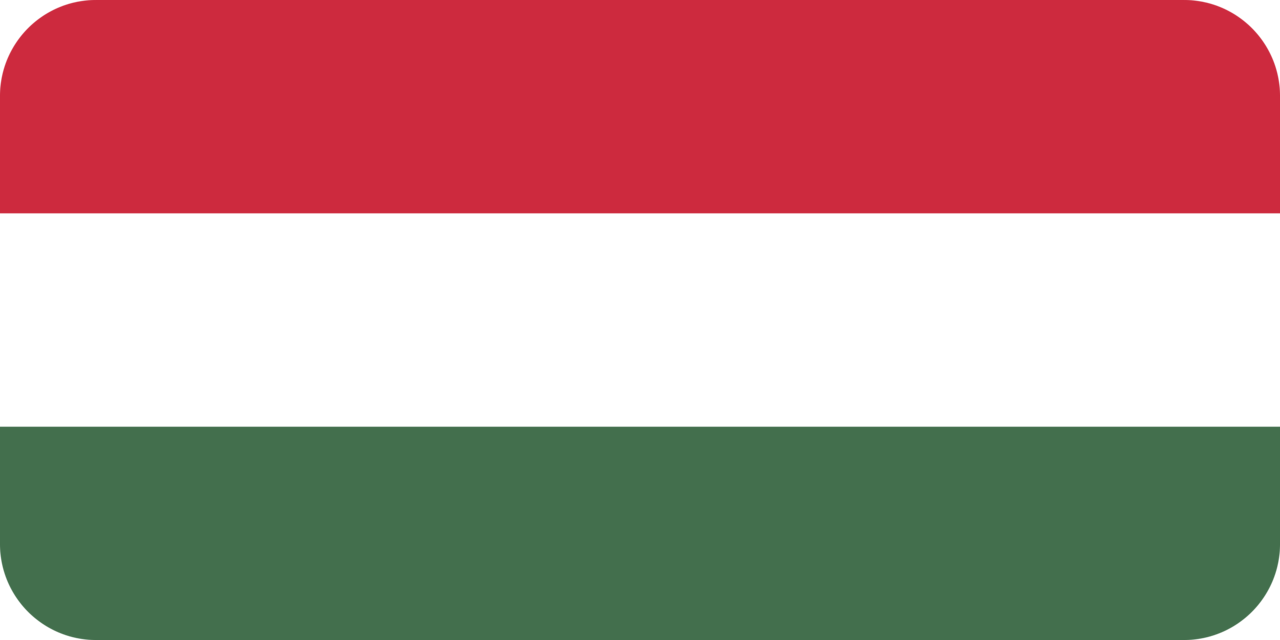 Hungary flag with rounded corners