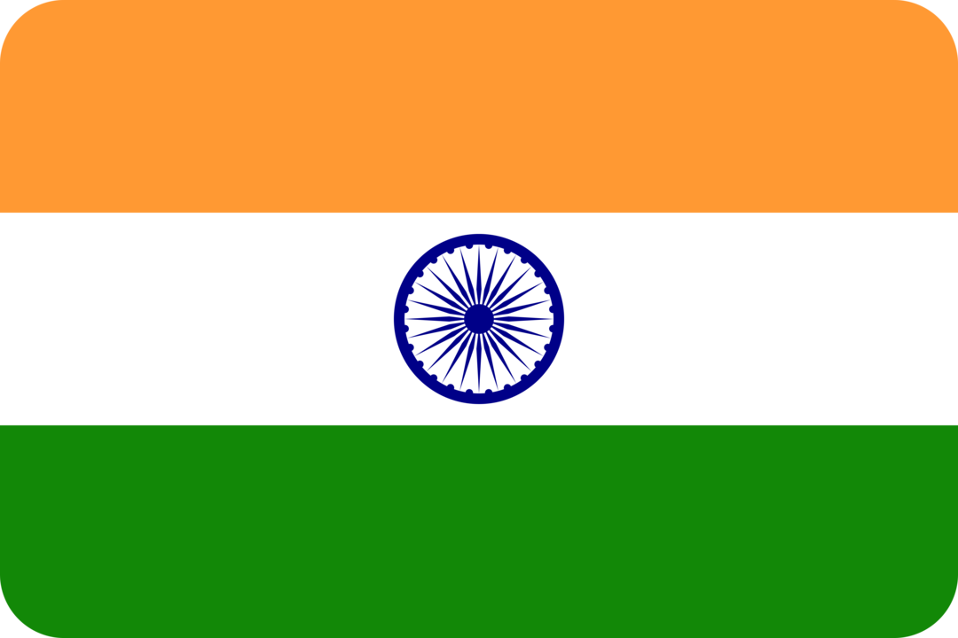 India flag with rounded corners