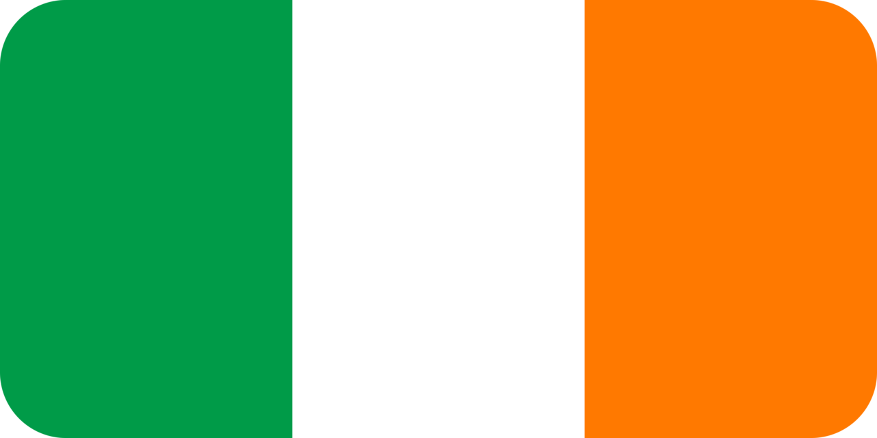 Ireland flag with rounded corners