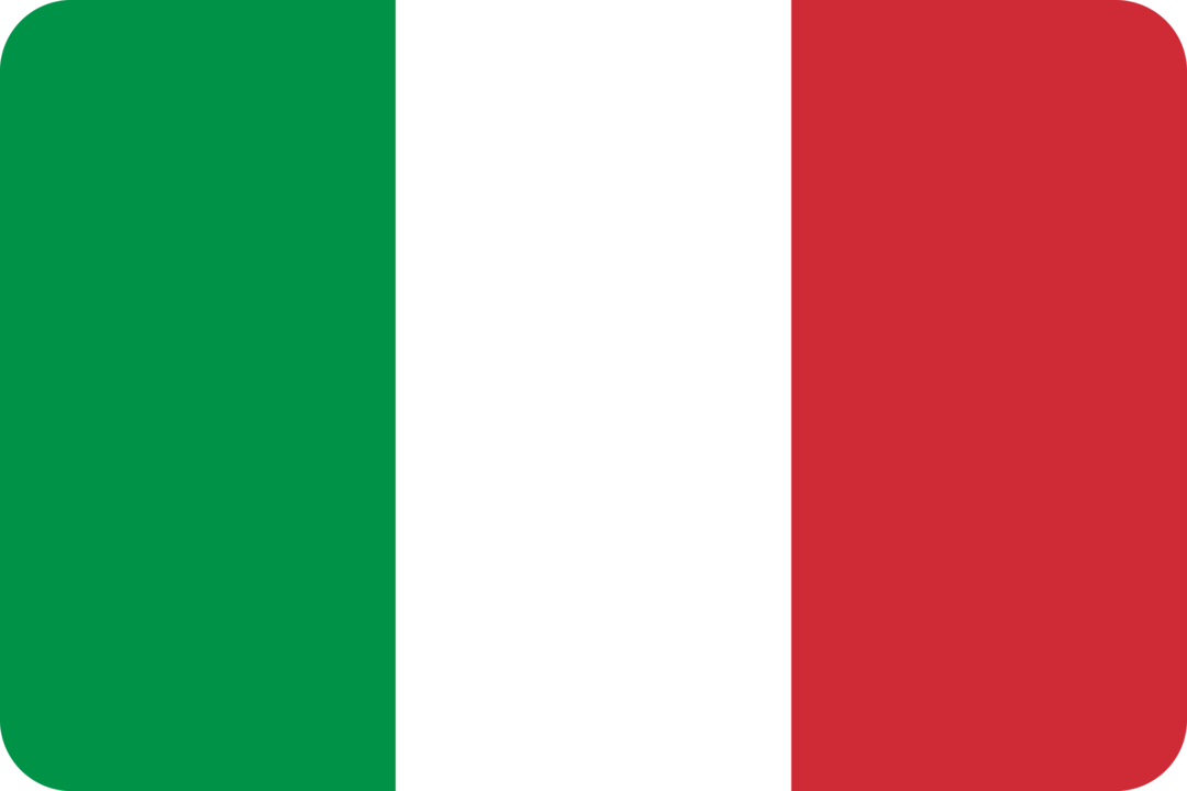 Italy flag with rounded corners