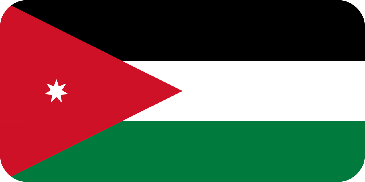 Jordan flag with rounded corners