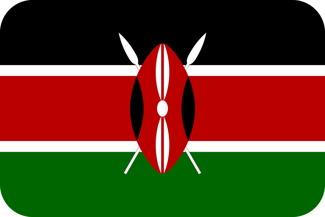 Kenya flag with rounded corners