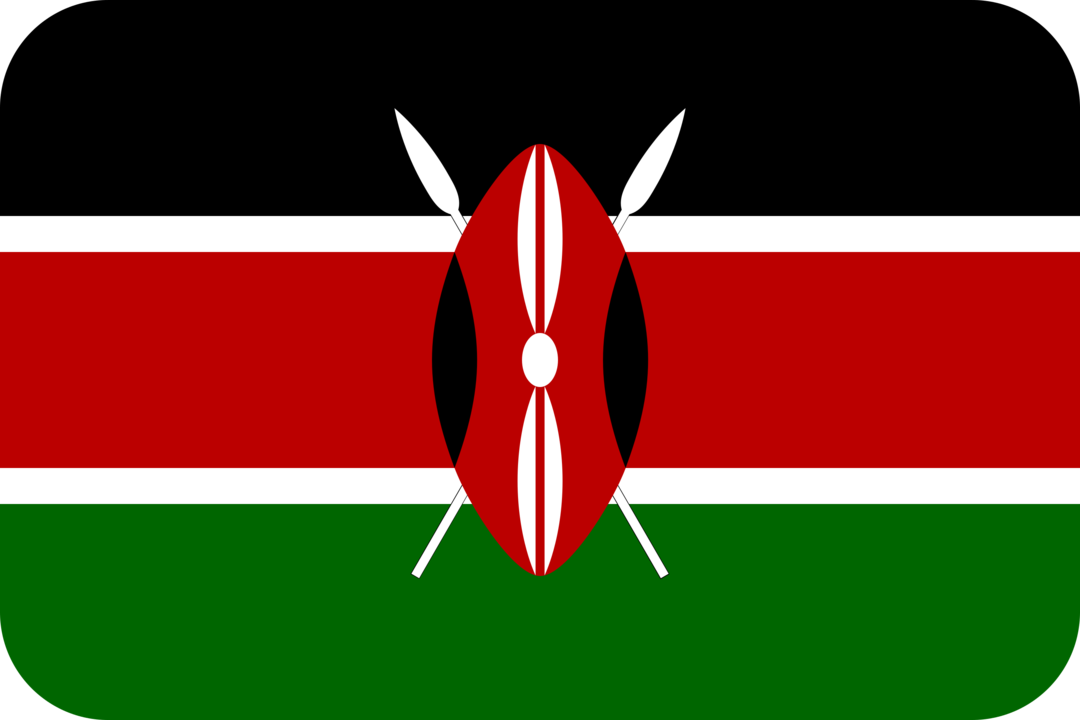 Kenya flag with rounded corners