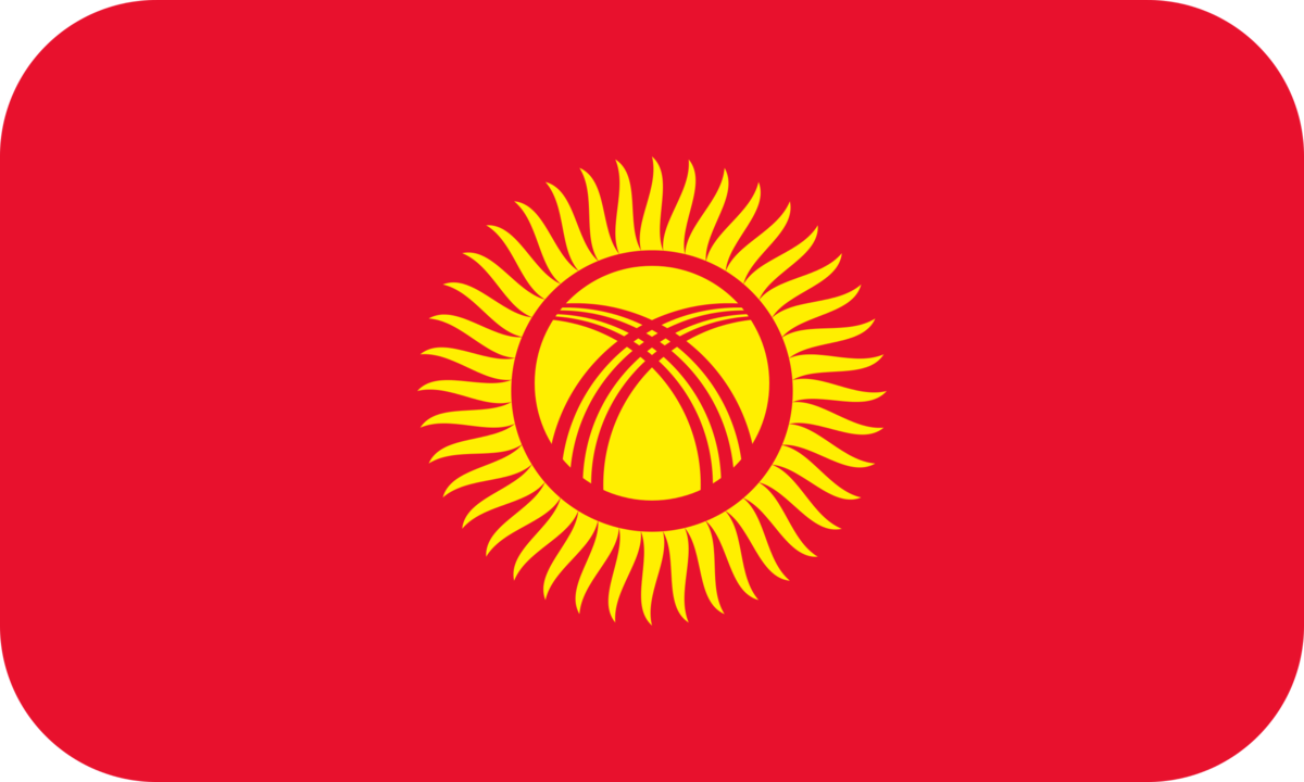 Kyrgyzstan flag with rounded corners