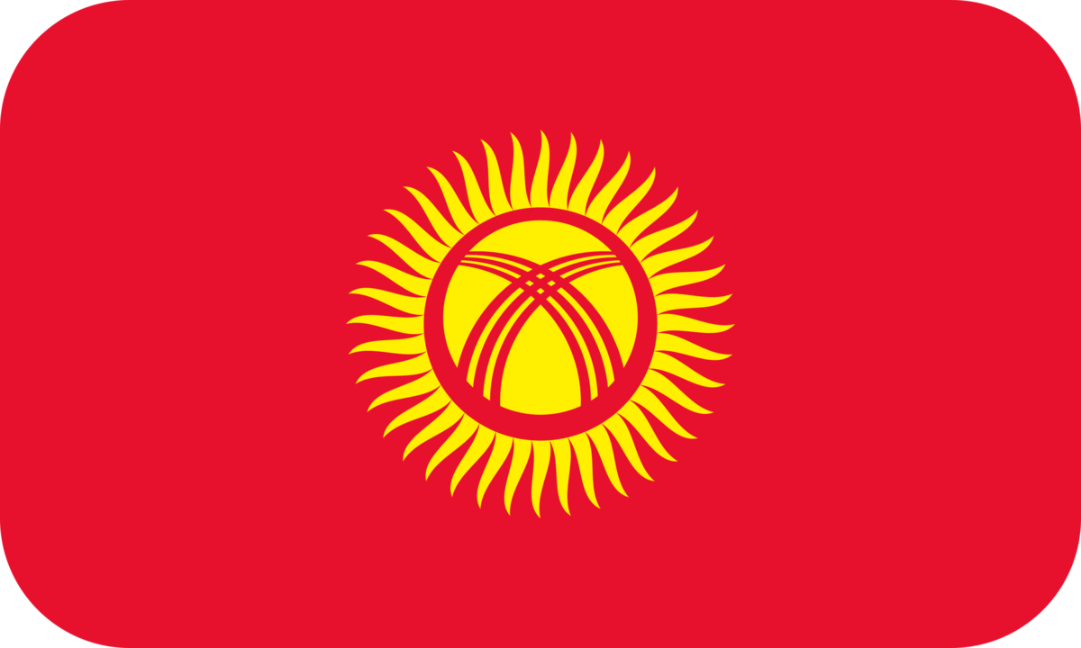 Kyrgyzstan flag with rounded corners