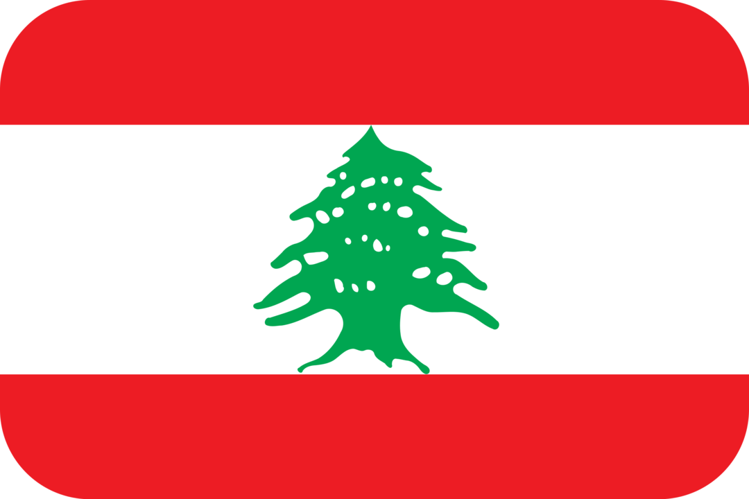 Lebanon flag with rounded corners