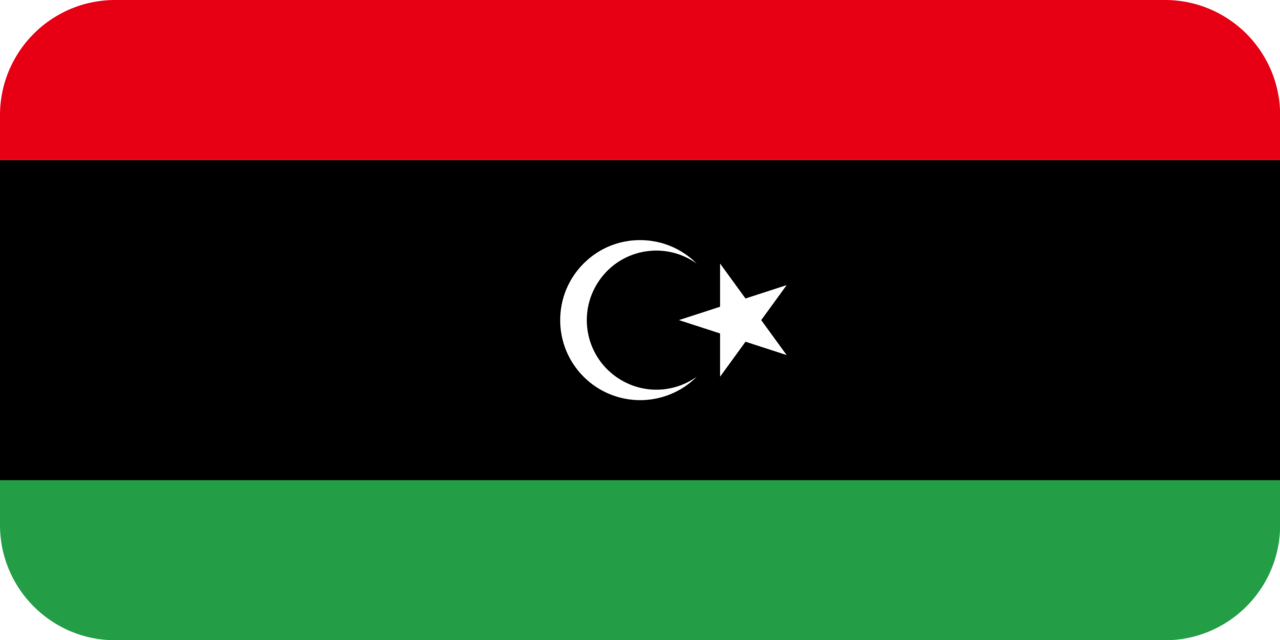 Libya flag with rounded corners