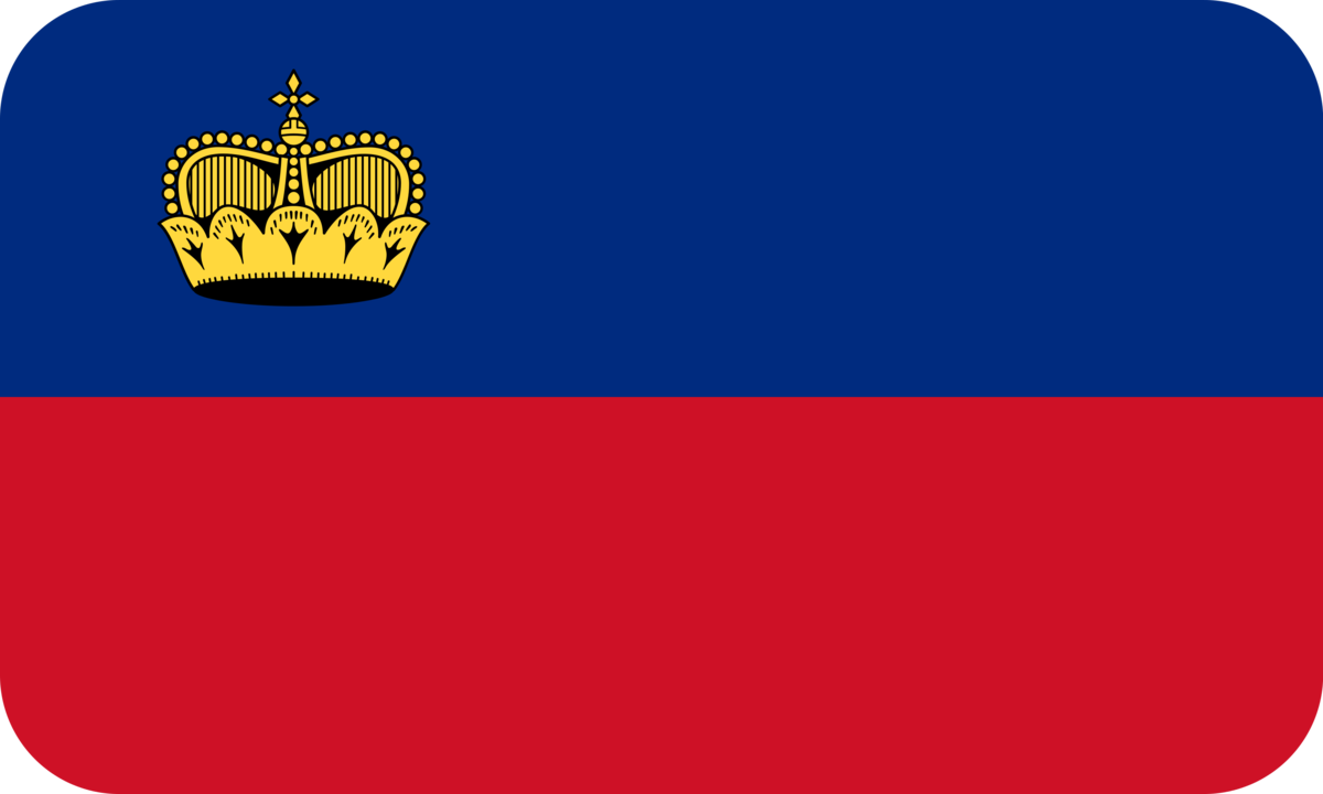 Liechtenstein flag with rounded corners