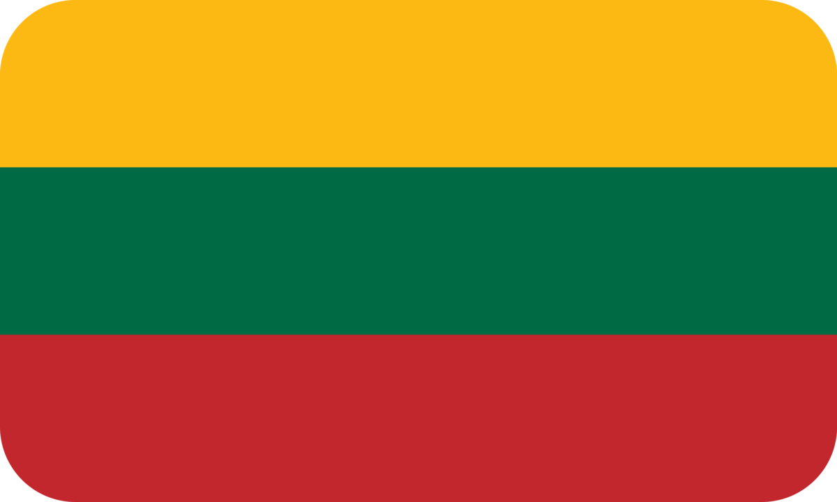Lithuania flag with rounded corners