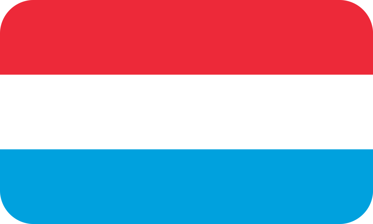 Luxembourg flag with rounded corners