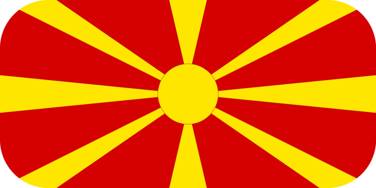 Macedonia flag with rounded corners