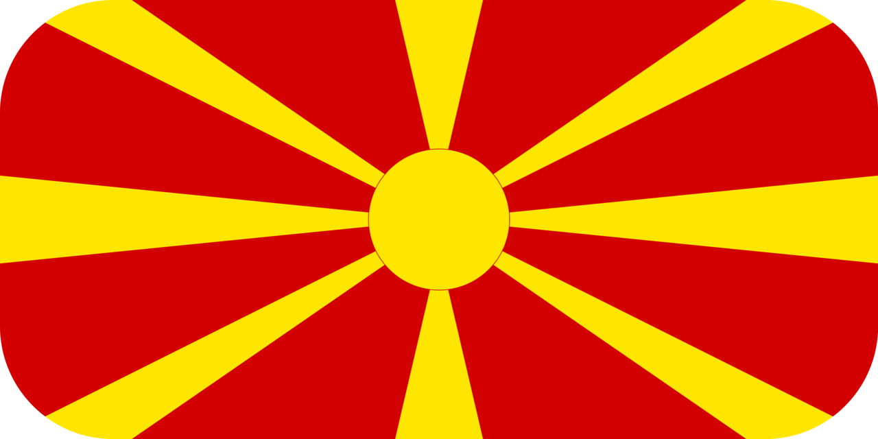 Macedonia flag with rounded corners