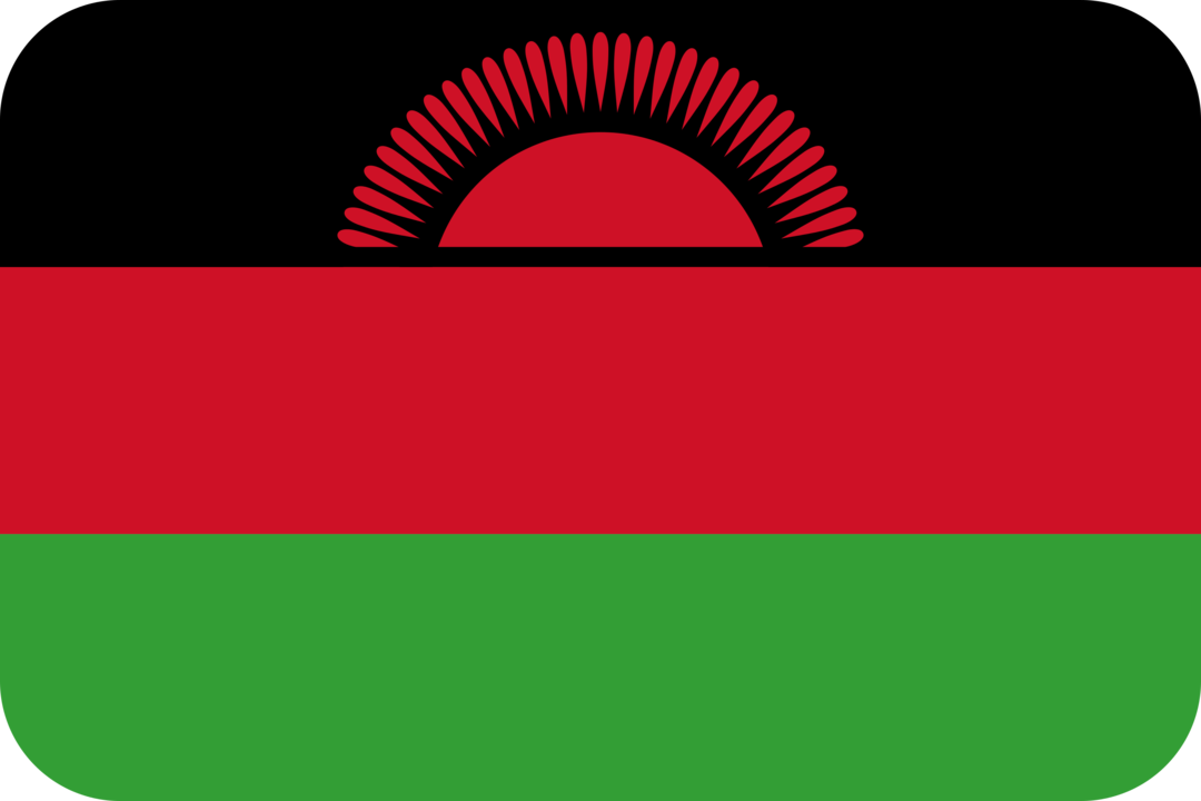 Malawi flag with rounded corners