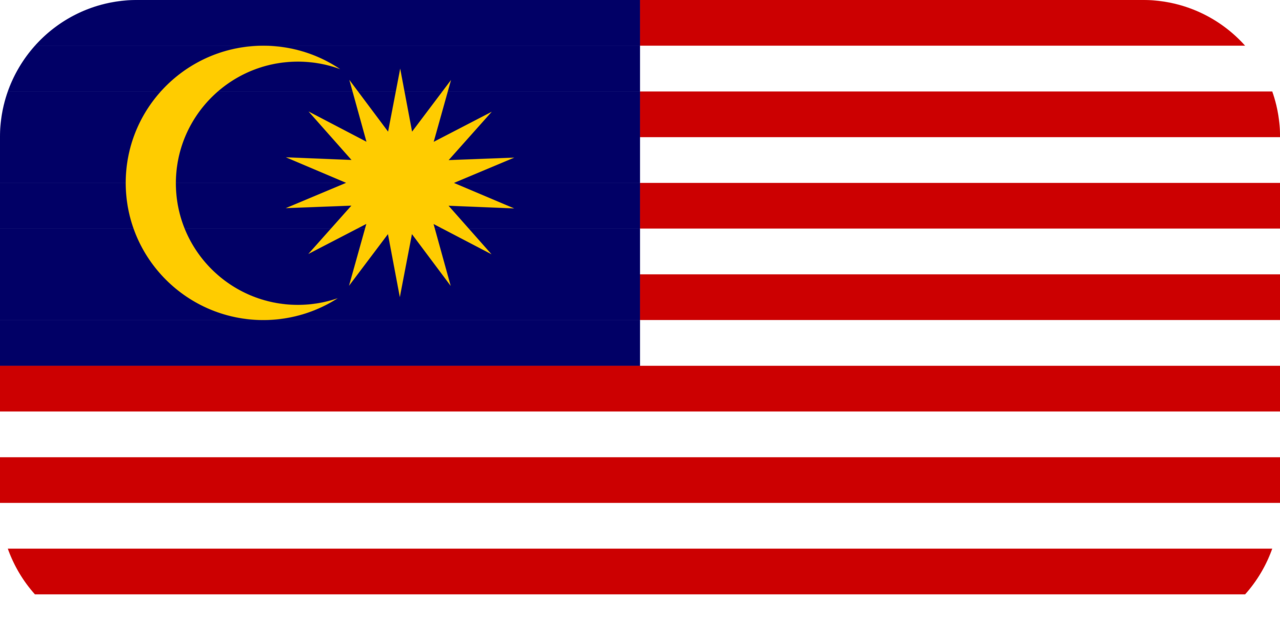 Malaysia flag with rounded corners