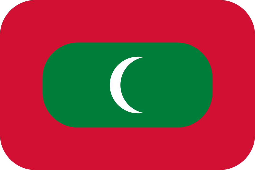 Maldives flag with rounded corners