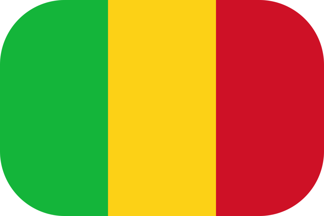 Mali flag with rounded corners