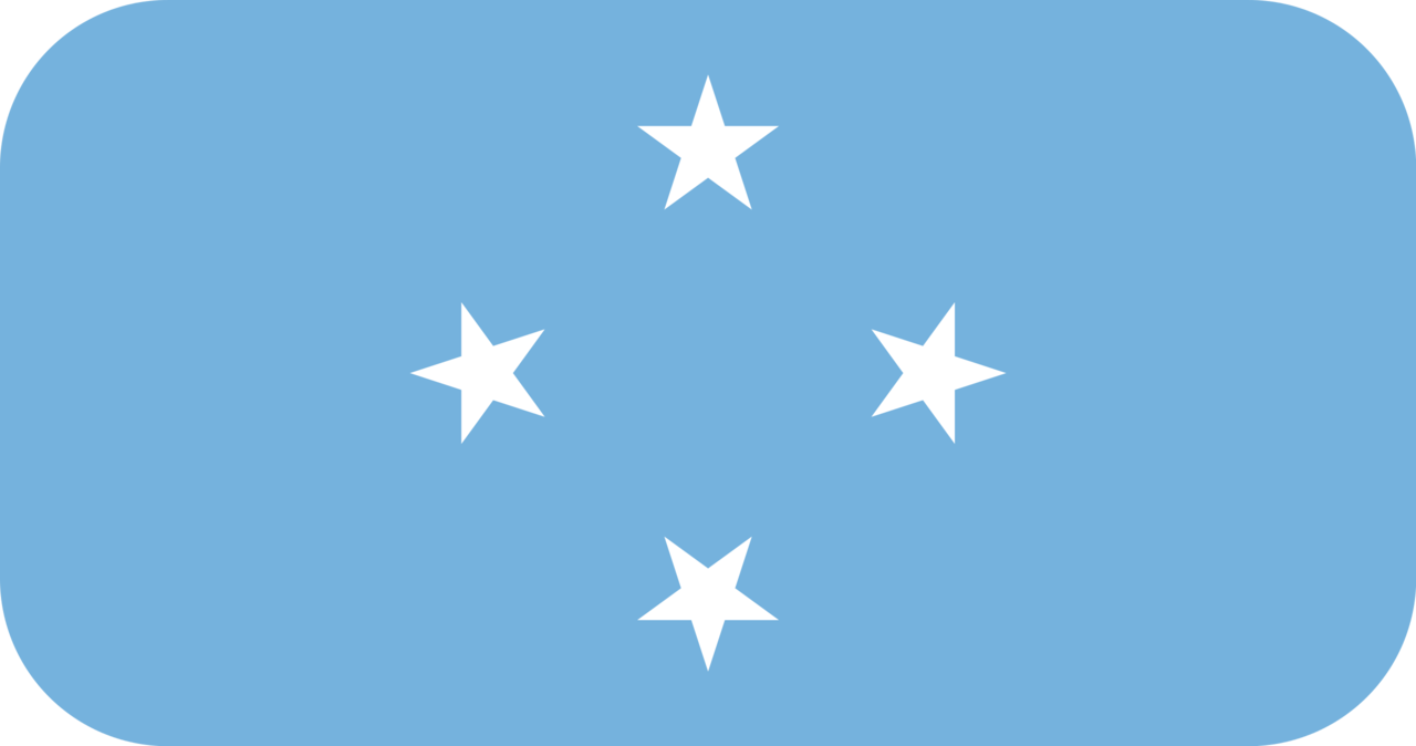 Micronesia flag with rounded corners