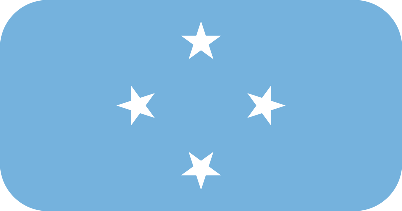 Micronesia flag with rounded corners