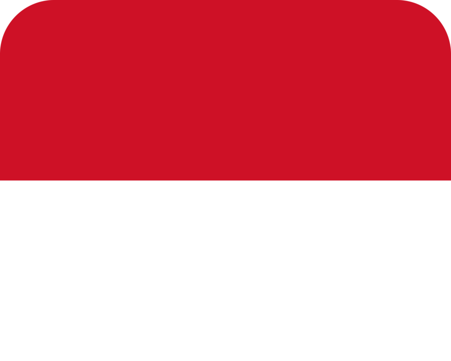 Monaco flag with rounded corners