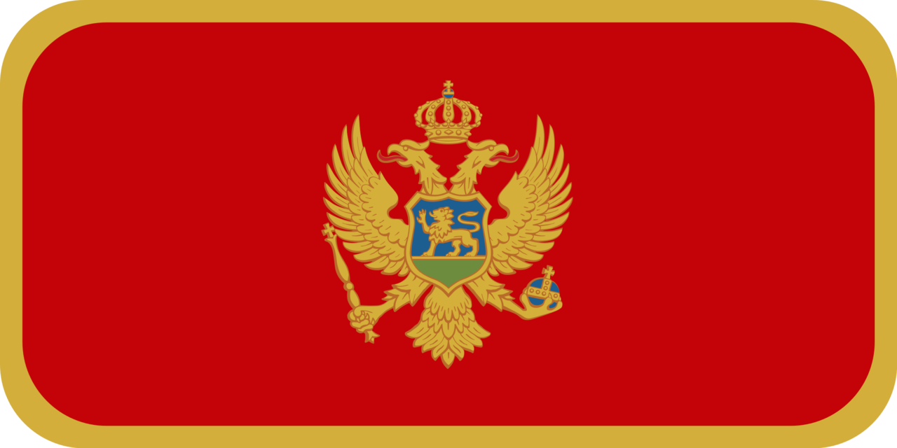 Montenegro flag with rounded corners