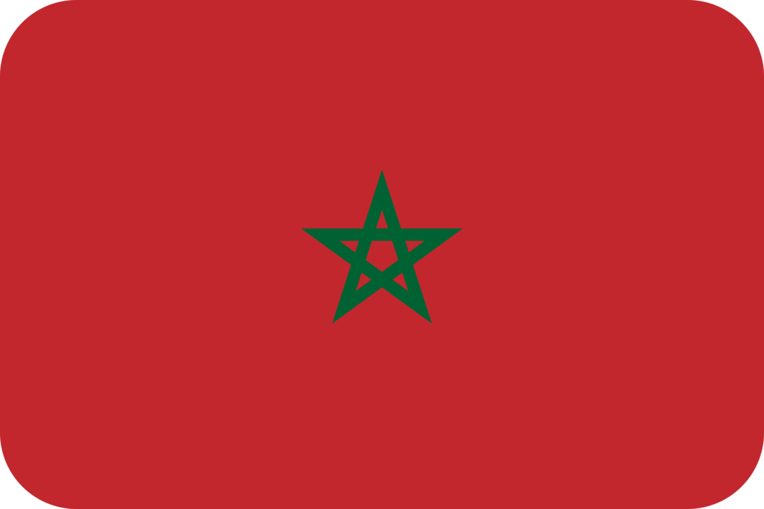 Morocco flag with rounded corners