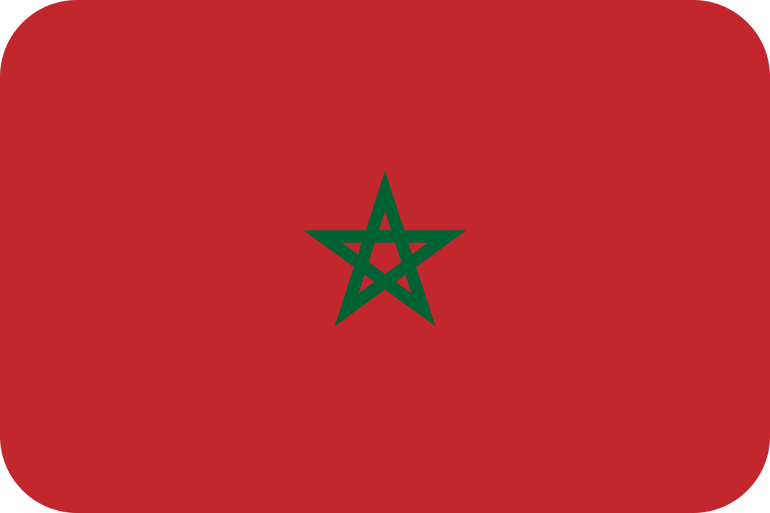 Morocco flag with rounded corners