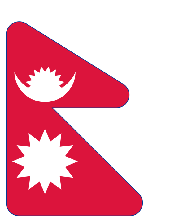 Nepal flag with rounded corners