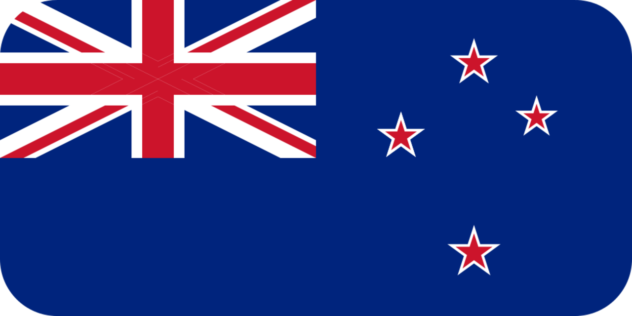 New Zealand flag with rounded corners