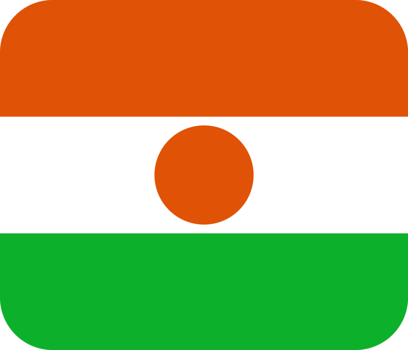 Niger flag with rounded corners