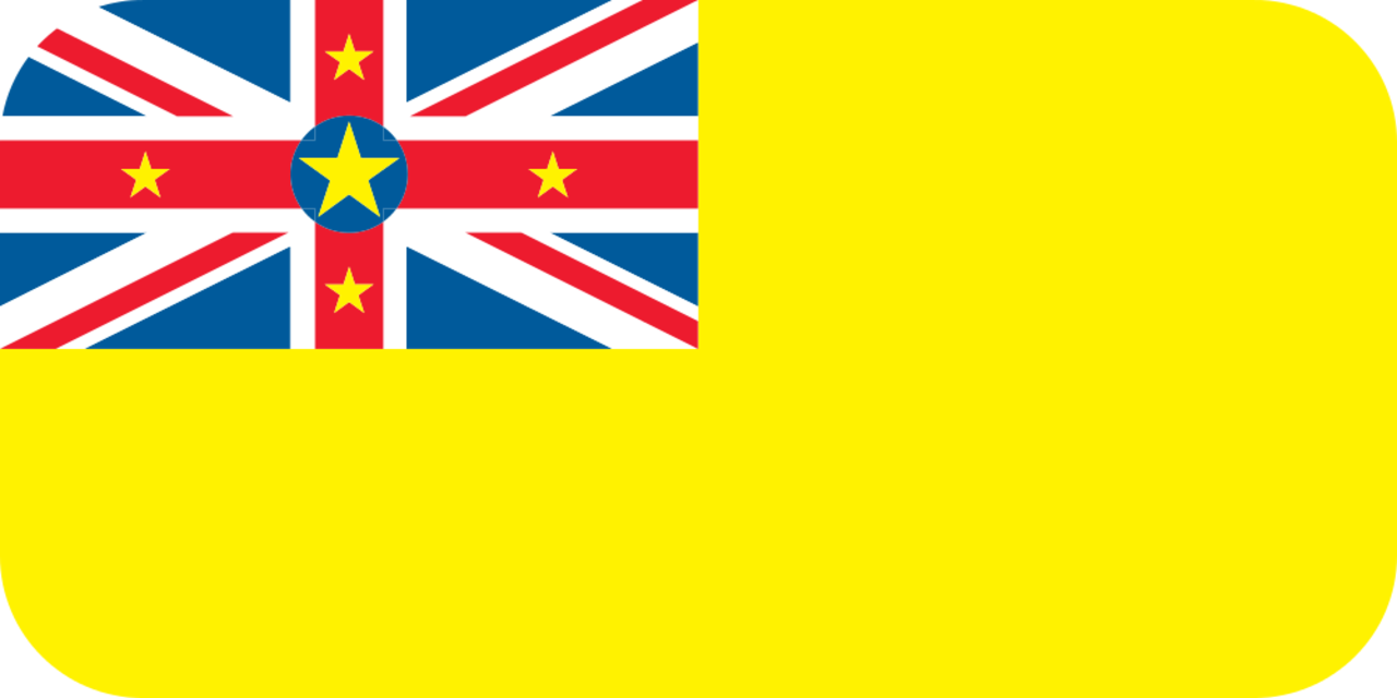 Niue flag with rounded corners