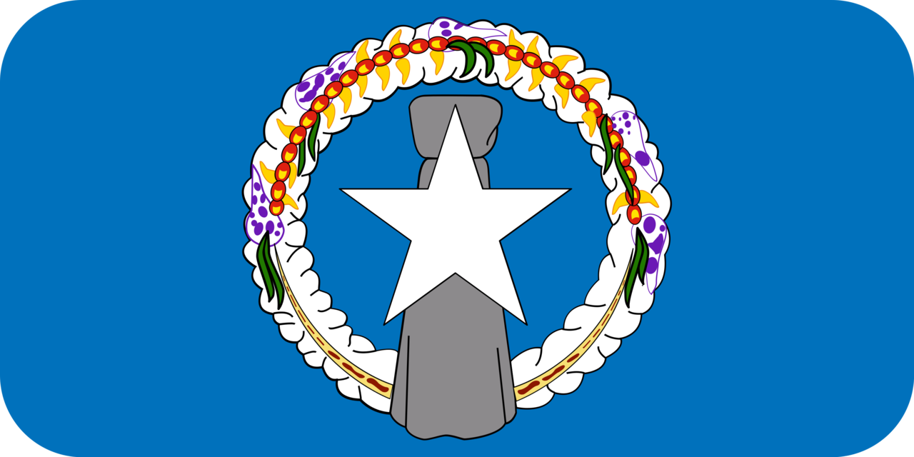 Northern Mariana Islands flag with rounded corners