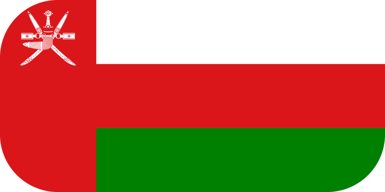 Oman flag with rounded corners