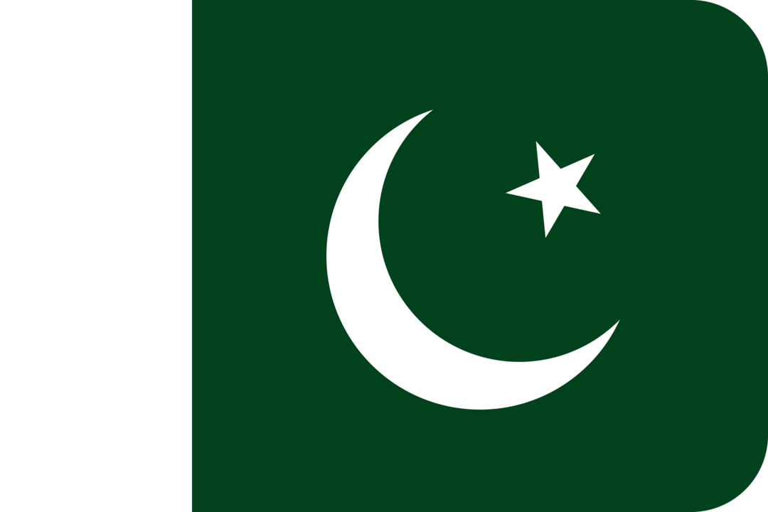 Pakistan flag with rounded corners