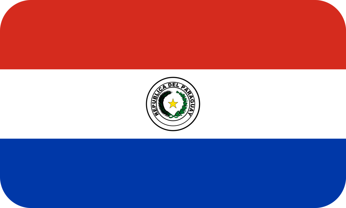 Paraguay flag with rounded corners