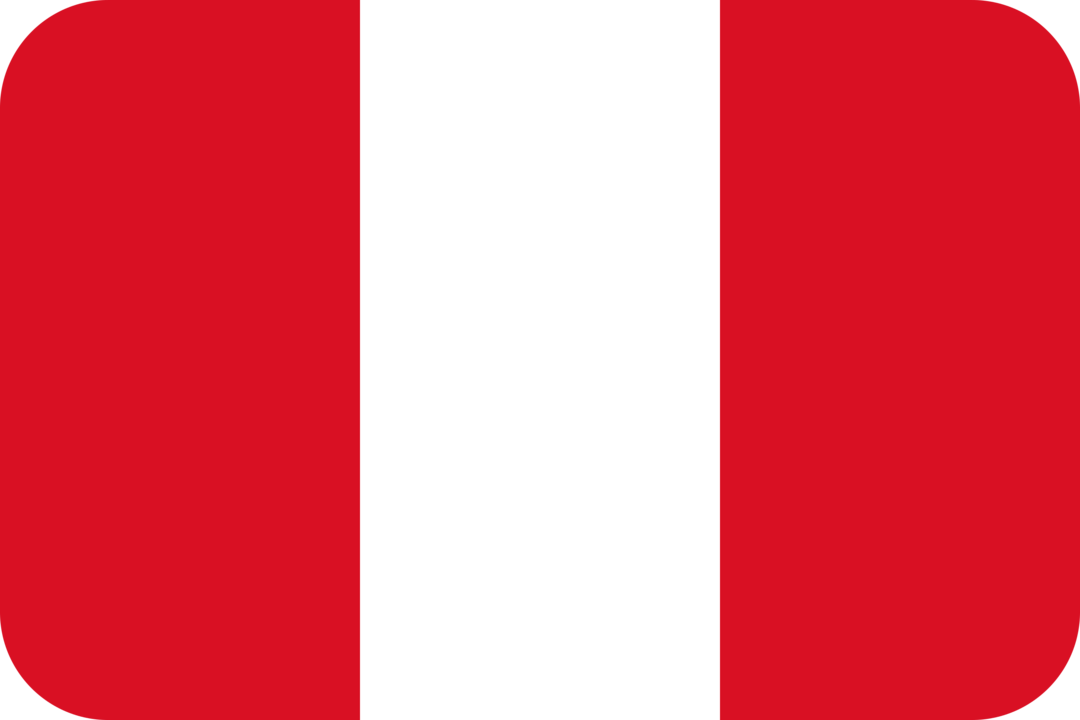 Peru flag with rounded corners