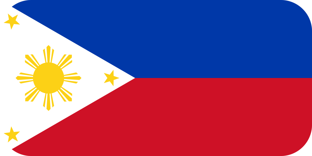 Philippines flag with rounded corners