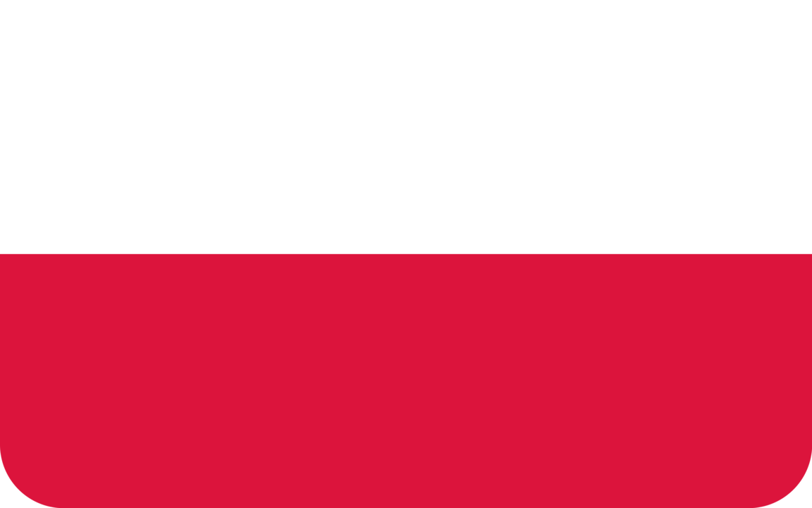 Poland flag with rounded corners